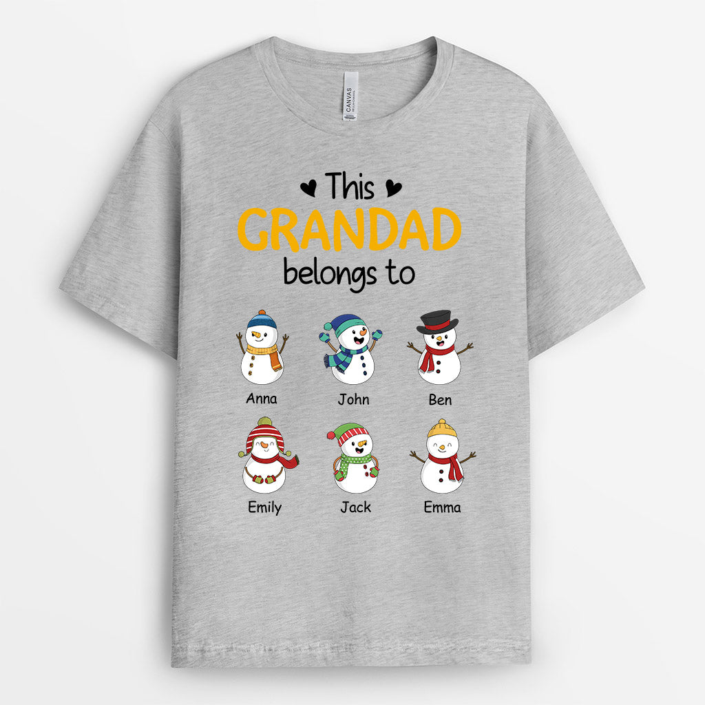 This Grandad Belongs To - Personalised Gifts | T-shirts for Grandad/Dad Christmas