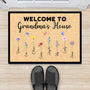 0638DUK3 Personalised Door Mat Gifts Flower Grandma Mum