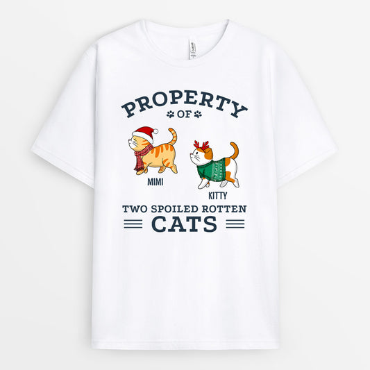 0658AUK2 Personalised T shirts Gifts Cat Cat Lovers Christmas