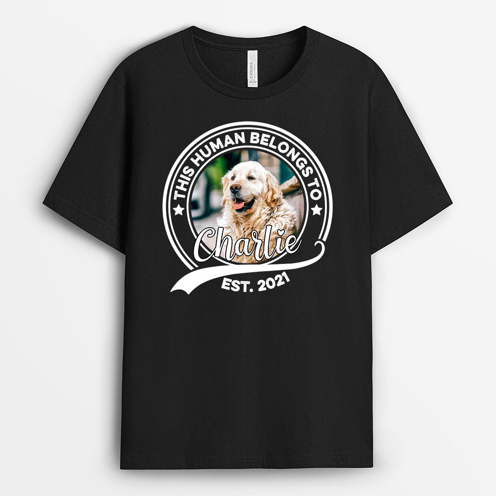This Human Belongs To - Personalised Gifts | T-shirts for Dog Lovers