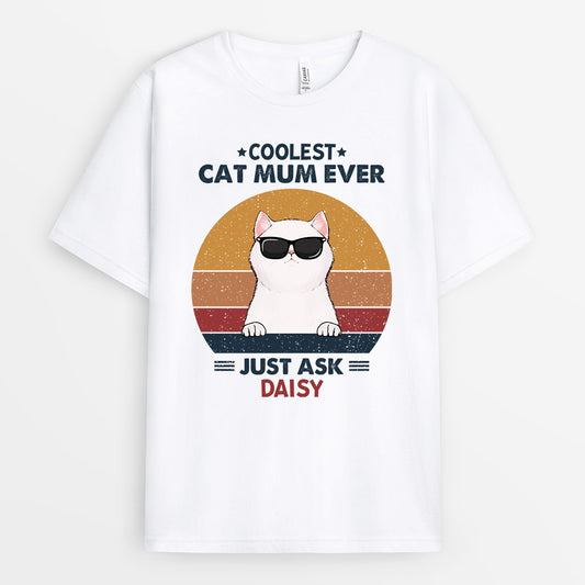 0686AUK1 Personalised T shirts Gifts Cat Cat Lovers