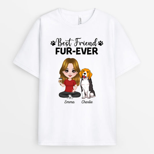 0687AUK1 Personalised T shirts Gifts Sitting Dog Dog Lovers