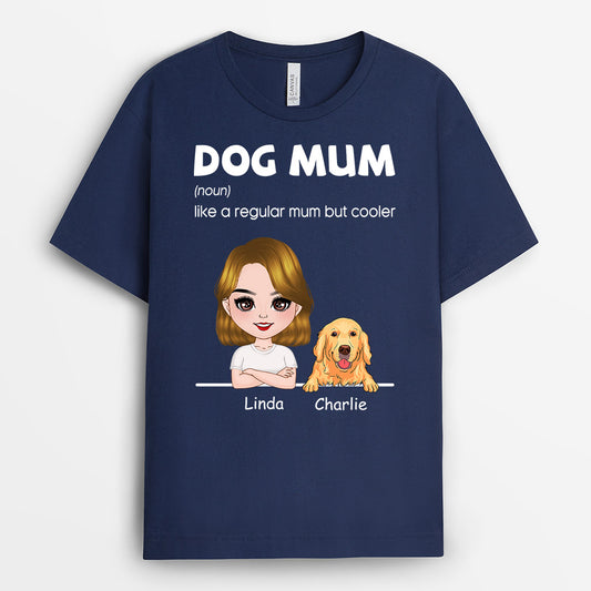 0688AUK1 Personalised T shirts Gifts Dog Mum Dog Lovers