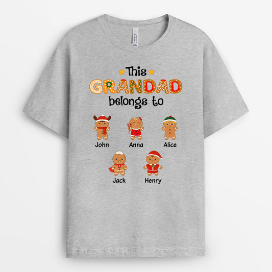 0691AUK2 Personalised T shirts Gifts Grandkids Cookies Grandad Dad