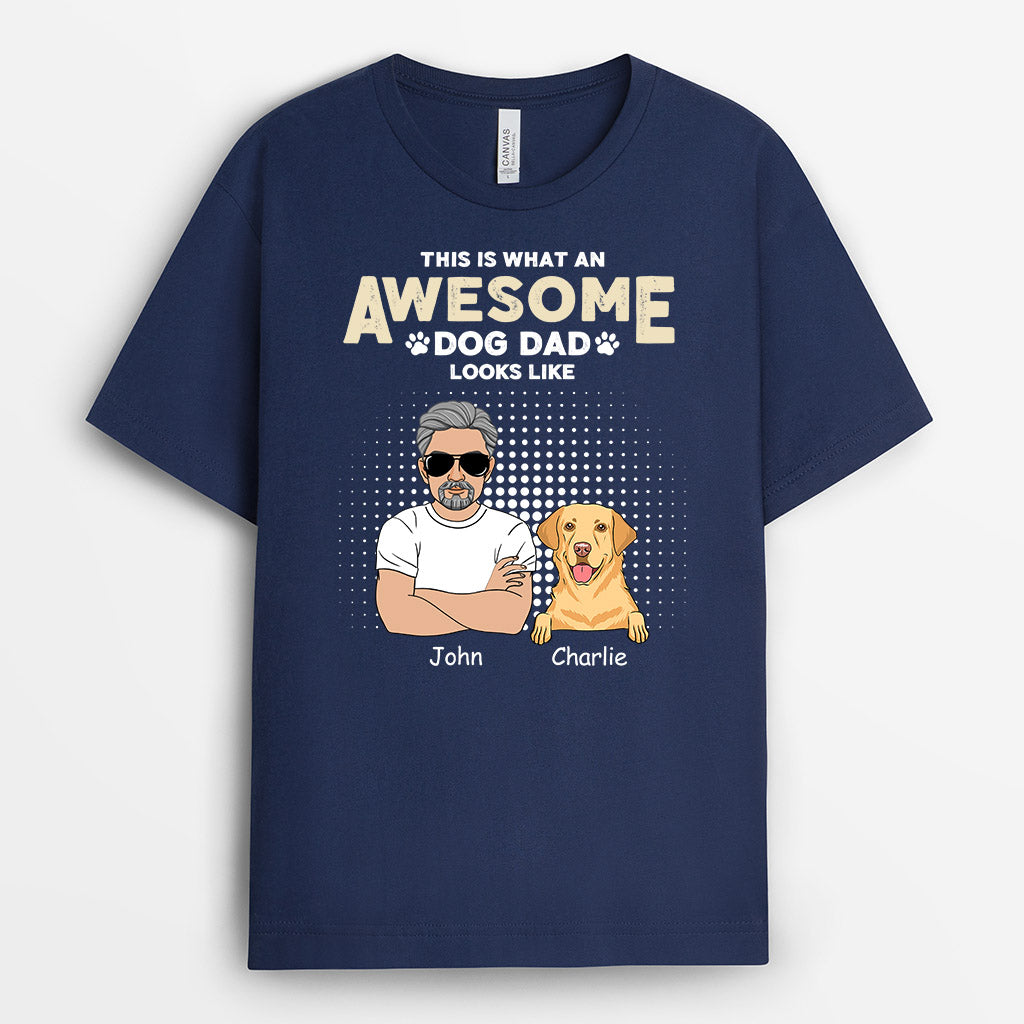 0695AUK1 Personalised T shirts Gifts Dog Dad Dog Lovers