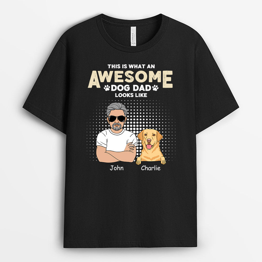 Awesome Dog Dad - Personalised Gifts | T-shirts for Dog Lovers