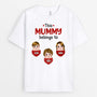 0696AUK1 Personalised T shirts Gifts Hearts Grandma Mum