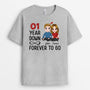 0702Auk1 Personalised T shirts Gifts Sitting Couple Couples Lovers Valentine