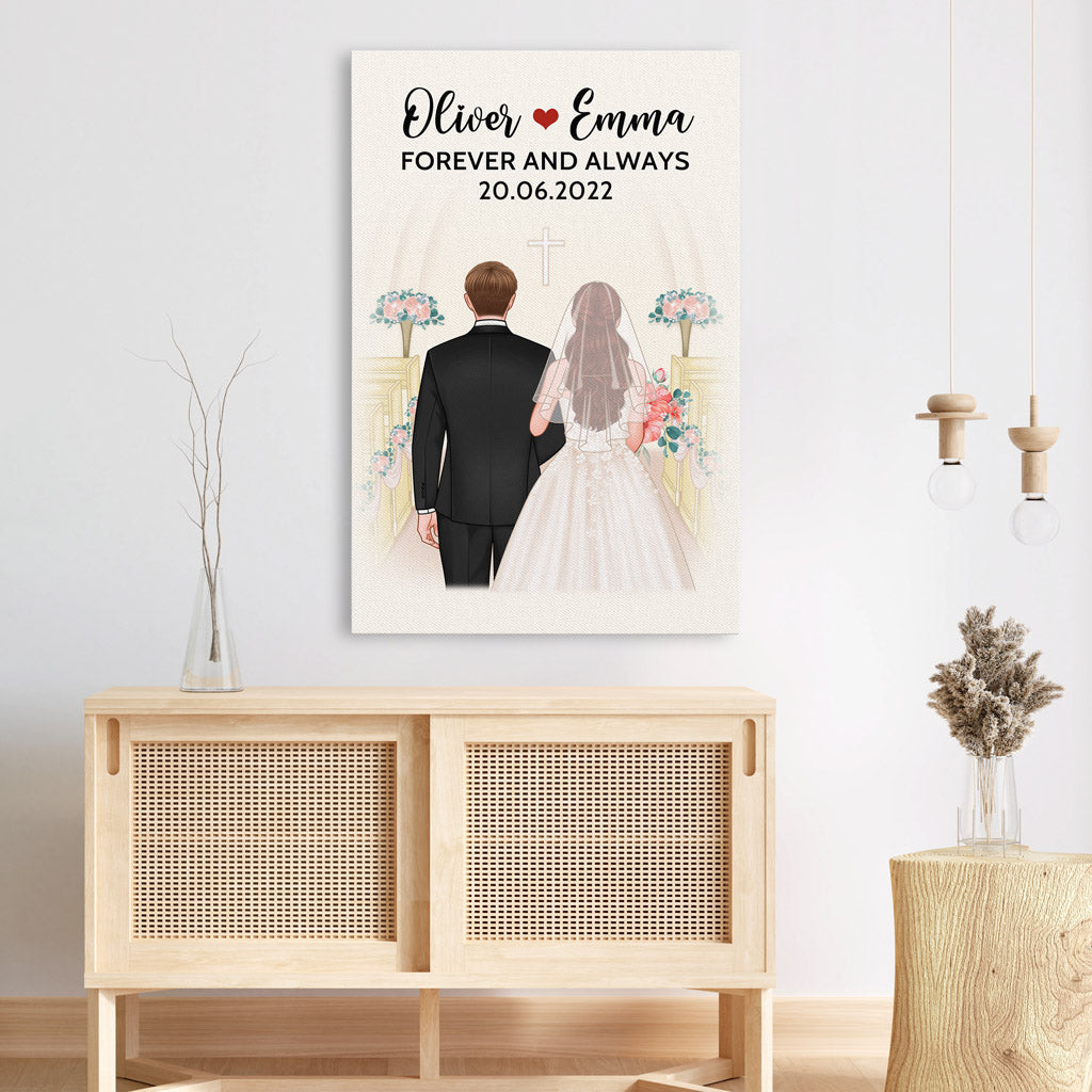 Forever And Always - Personalised Gifts | Canvas for Couples/Lovers