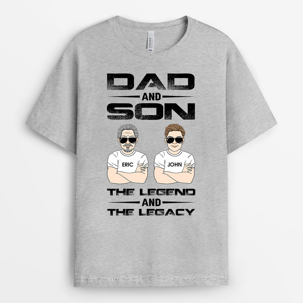 The Legend And The Legacy - Personalised Gifts | T-shirts for Grandad/Dad