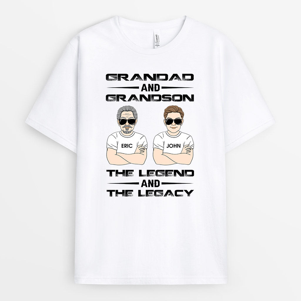 The Legend And The Legacy - Personalised Gifts | T-shirts for Grandad/Dad