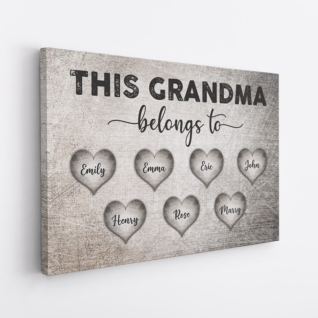 This Grandma Belongs To - Personalised Gifts | Canvas for Grandma/Mum