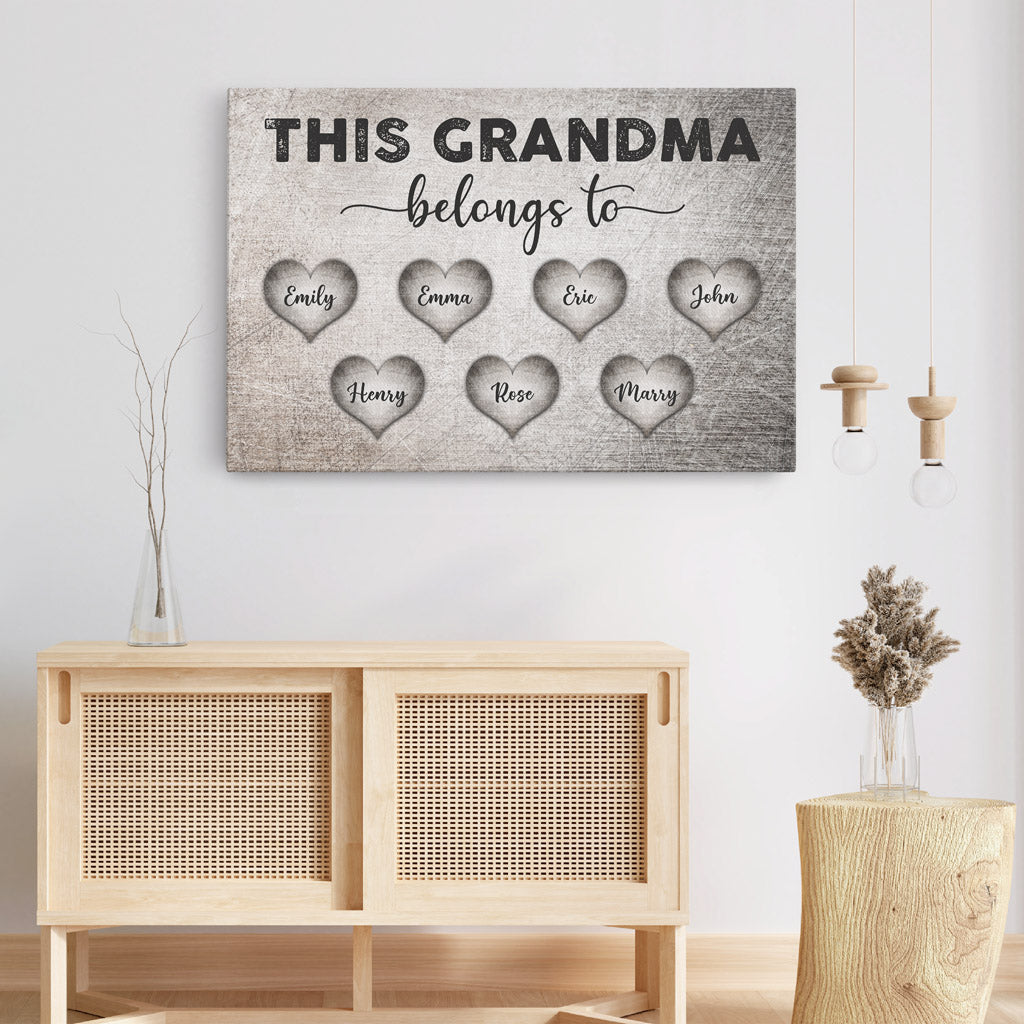 This Grandma Belongs To - Personalised Gifts | Canvas for Grandma/Mum