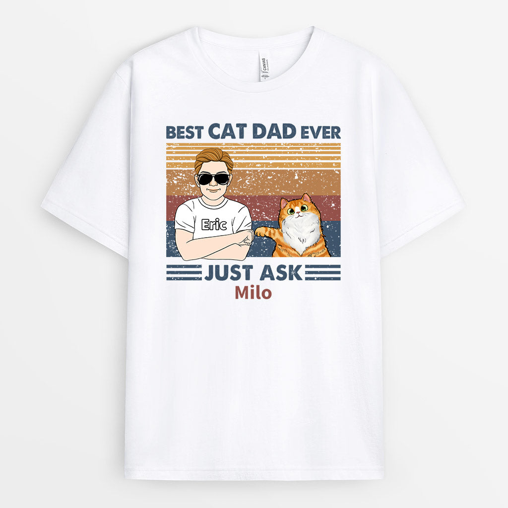 Best Cat Dad Ever - Personalised Gifts | T-shirts for Cat Lovers
