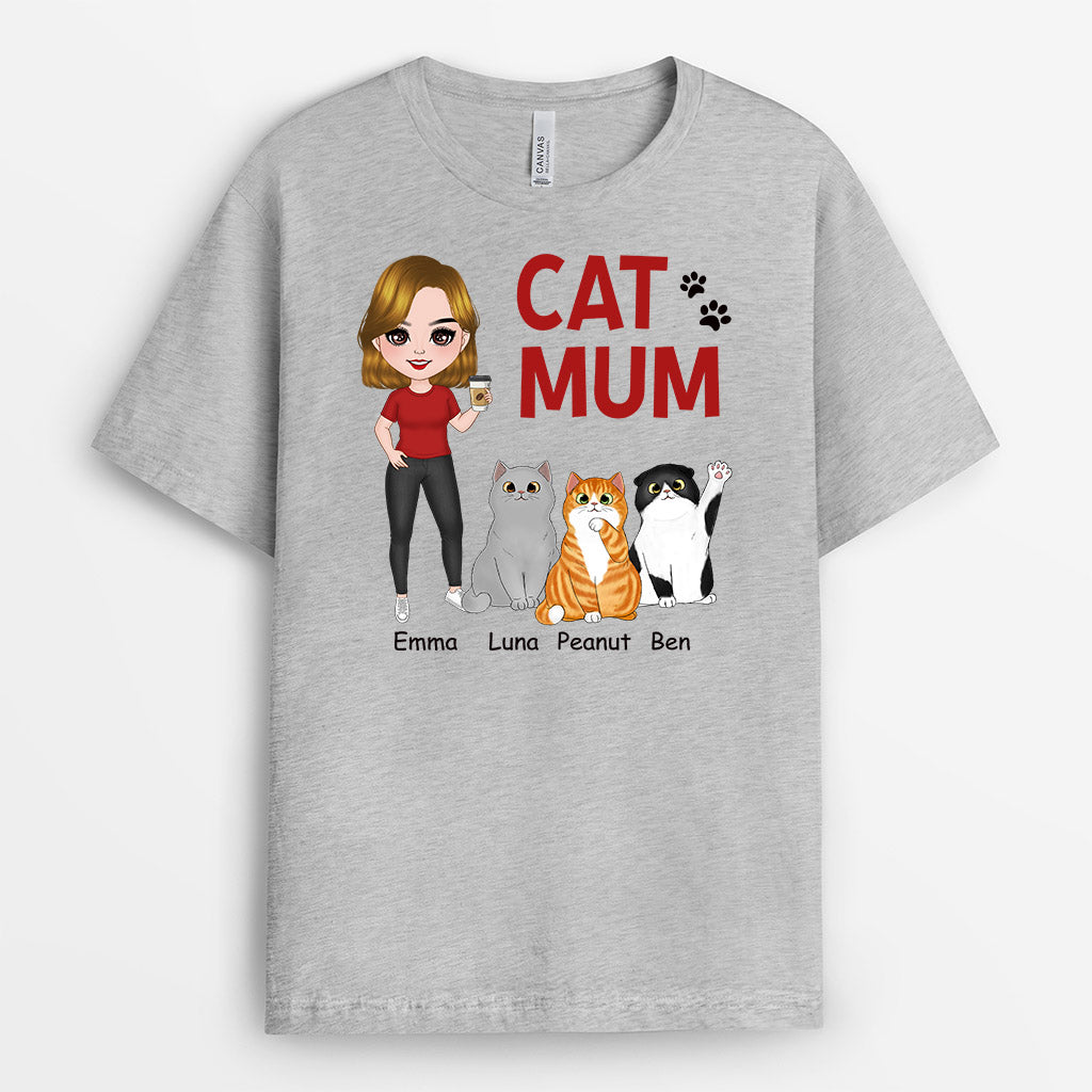 Cat Mum -  Personalised Gifts | T-shirts for Cat Lovers