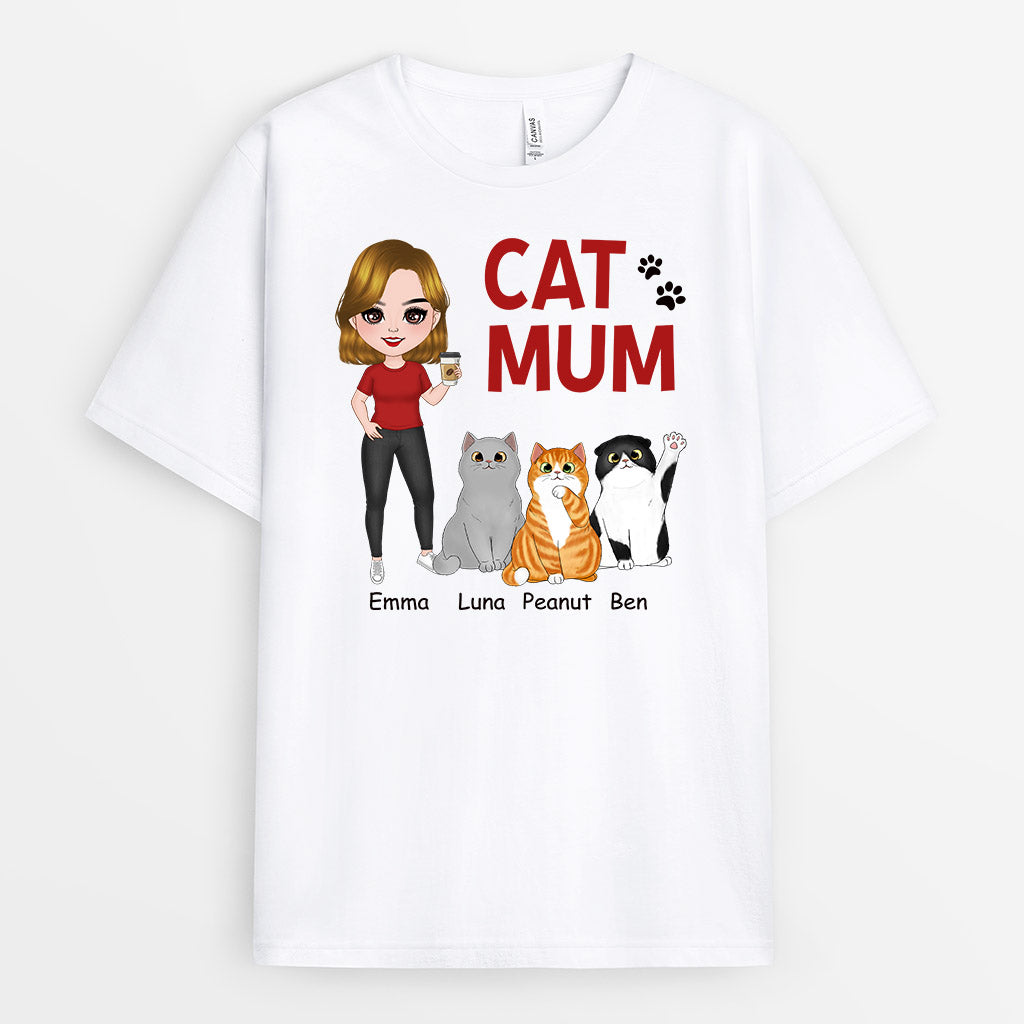 Cat Mum -  Personalised Gifts | T-shirts for Cat Lovers