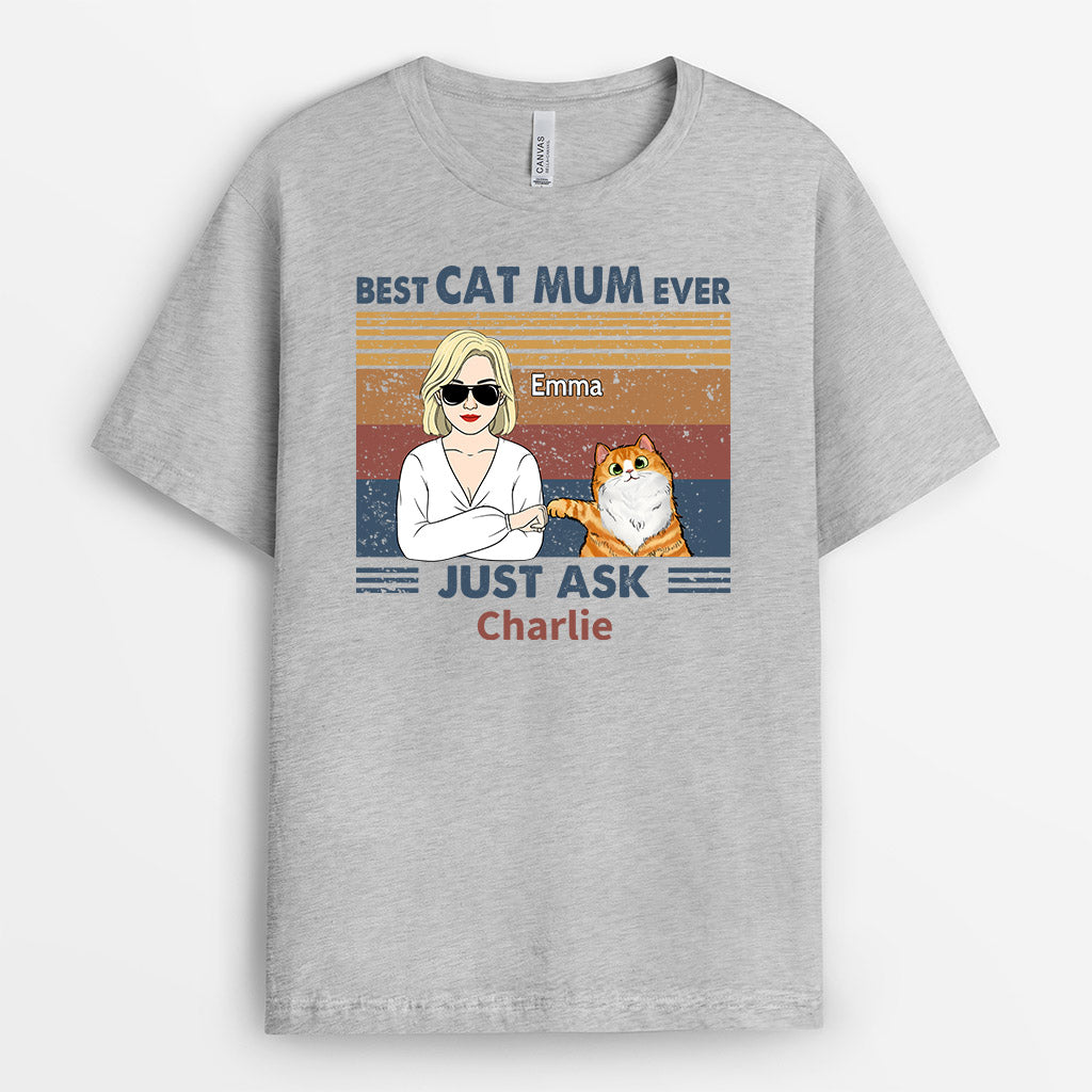 Best Cat Mum Ever - Personalised Gifts | T-shirts for Cat Lovers