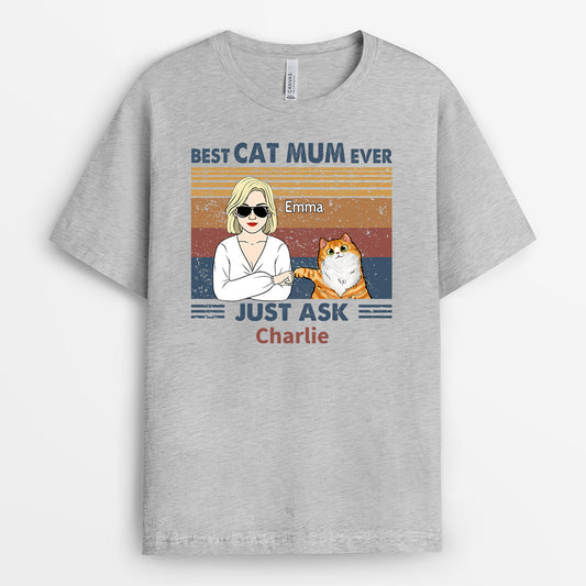 0774A298DUK1 Personalised T shirts Gifts Cat Cat Lovers