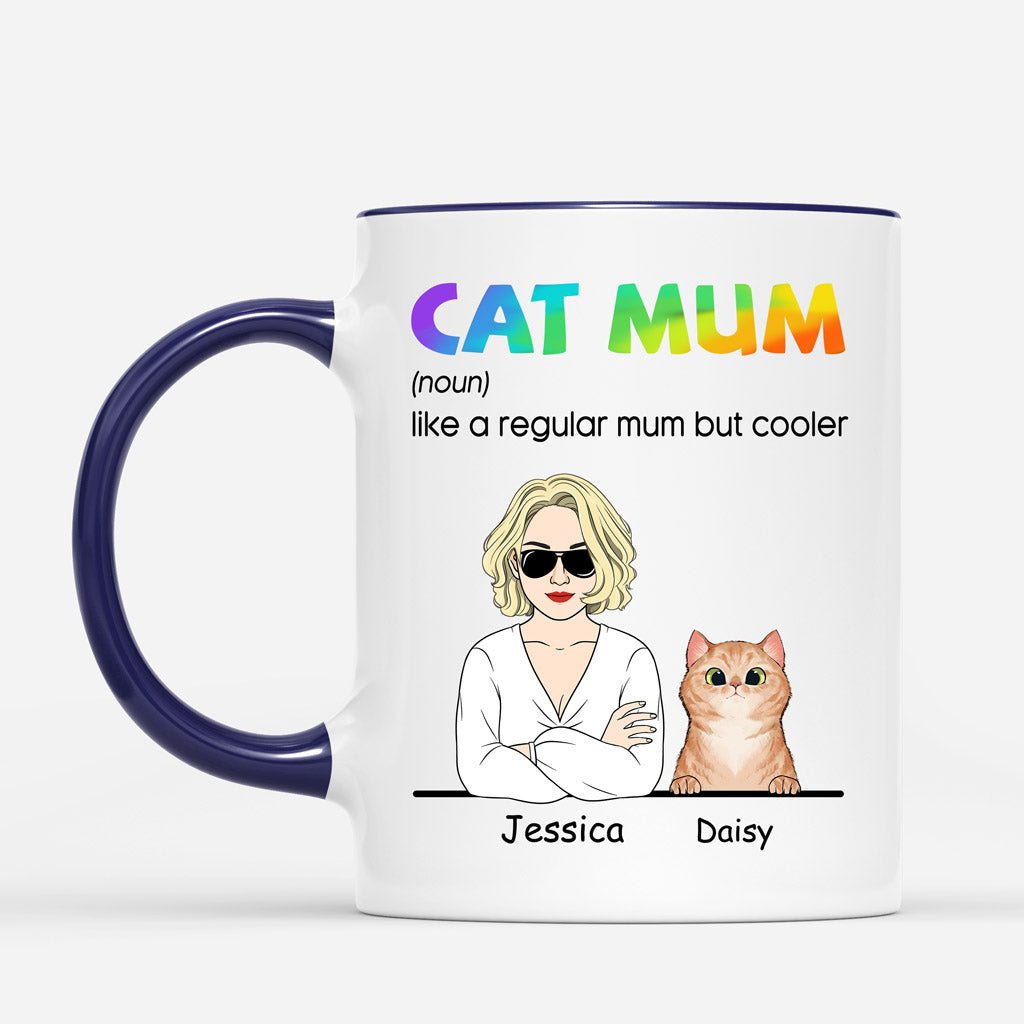Cat Mum A Regular Mum But Cooler - Personalised Gifts | Mugs for Cat Lovers