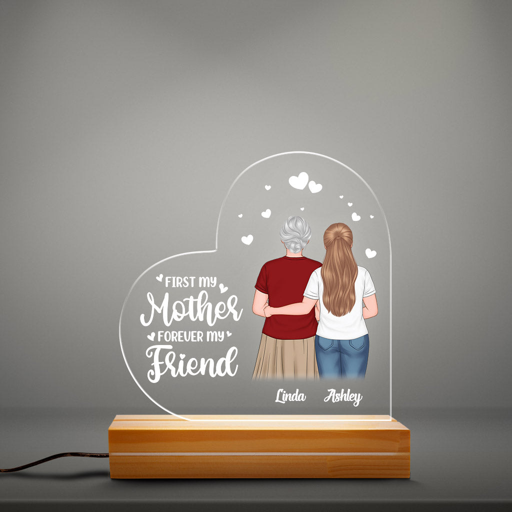 First My Mother Forever My Friend - Personalised Gifts | Night Light for Grandma/Mum
