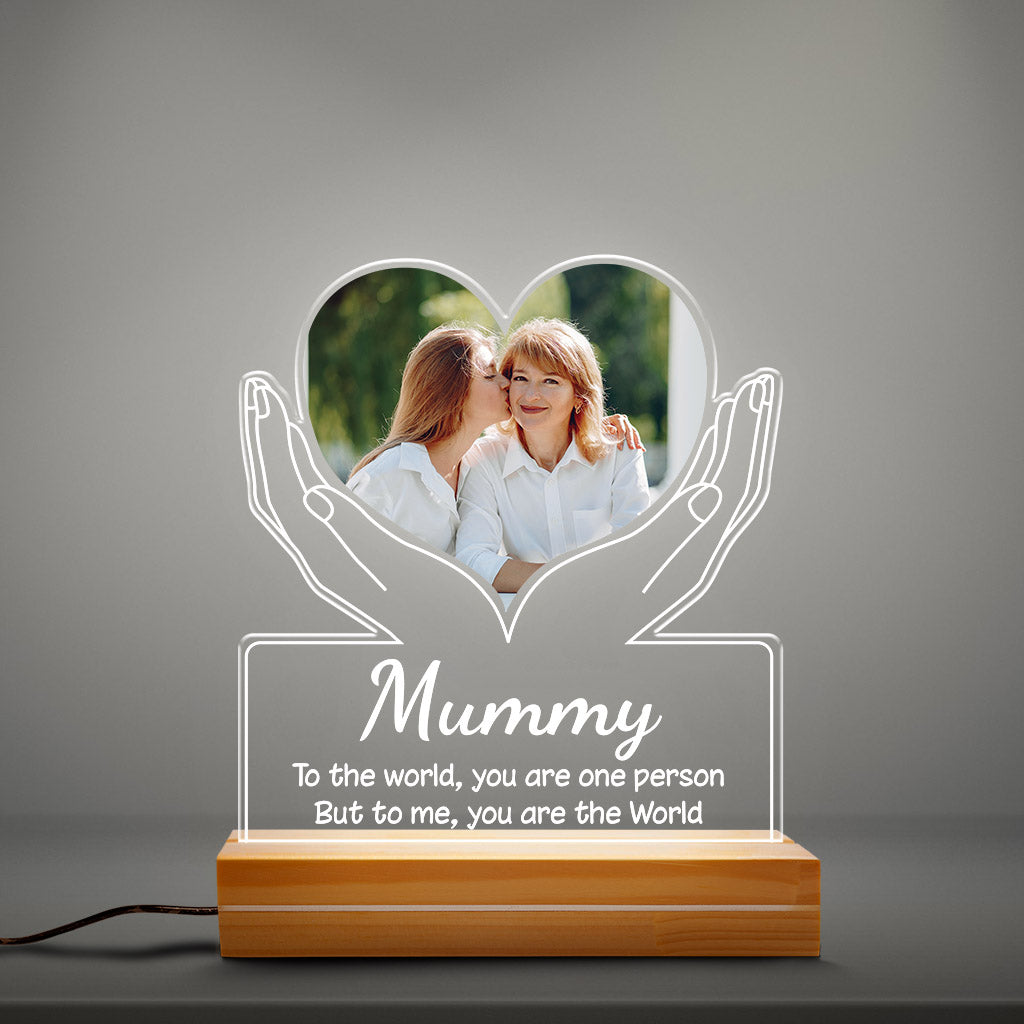 Grandma/Mummy You Are The World - Personalised Gifts | Night Light for Grandma/Mum