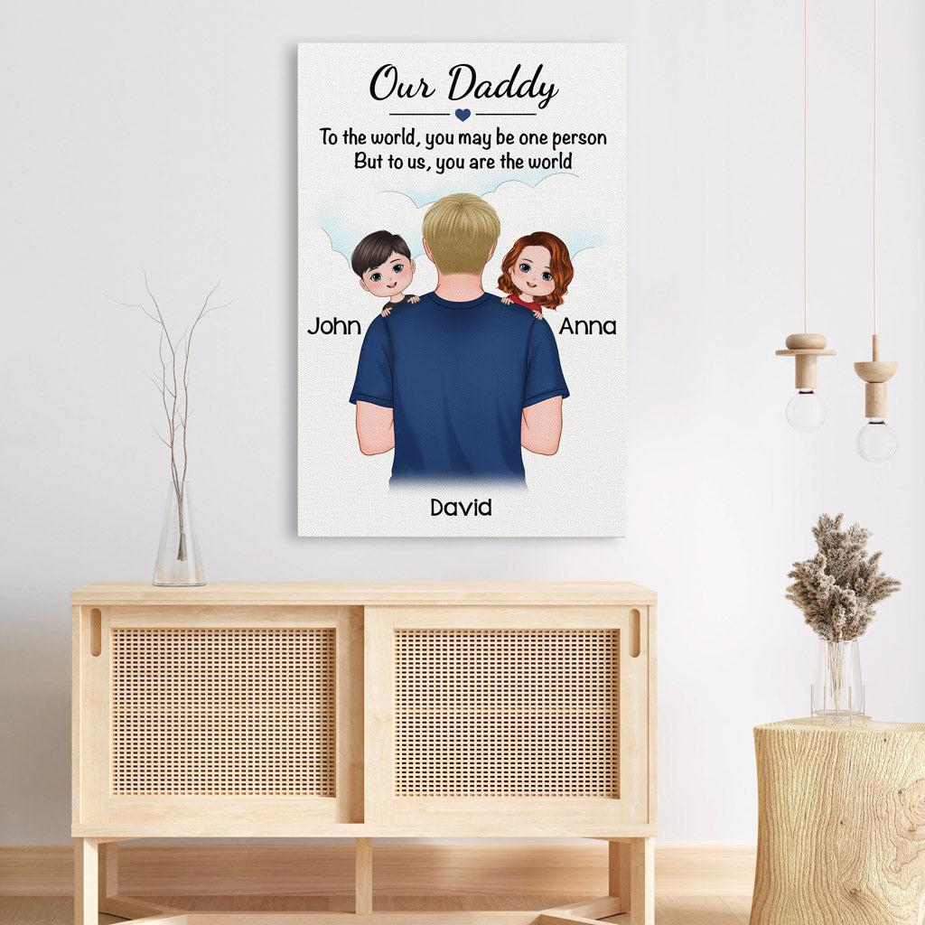 0823CUK3 Personalised Canvas Gifts Shoulder Grandad Dad