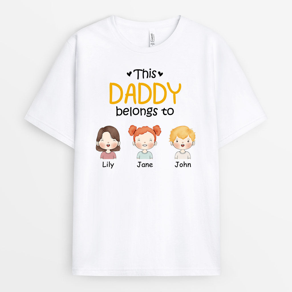 This Daddy/Grandad Belongs To - Personalised Gifts | T-shirts for Grandad/Dad