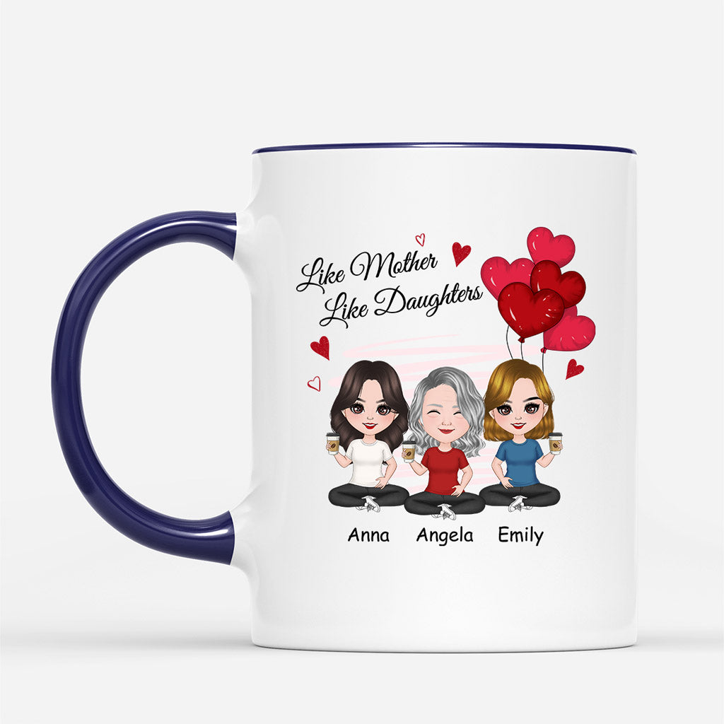 0831MUK2 Personalised Mugs Gifts Heart Grandma Mom