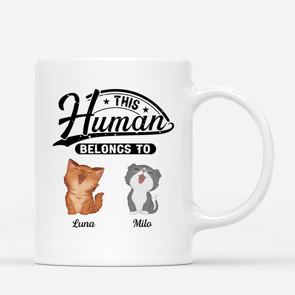 0843MUK1 Personalised Mugs Gifts Walking Cat Lovers