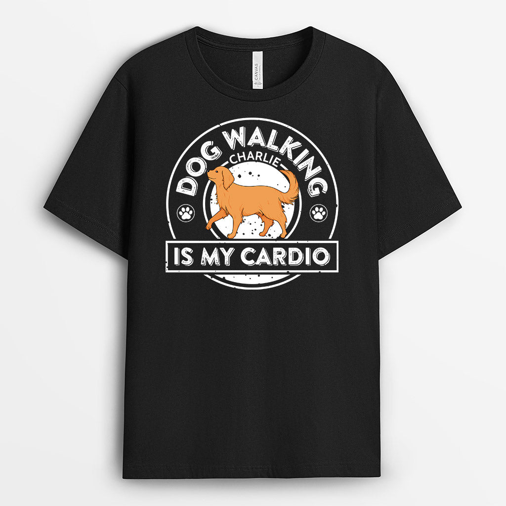 Dog Walking Is My Cardio - Personalised Gifts | T-shirts for Dog Lovers