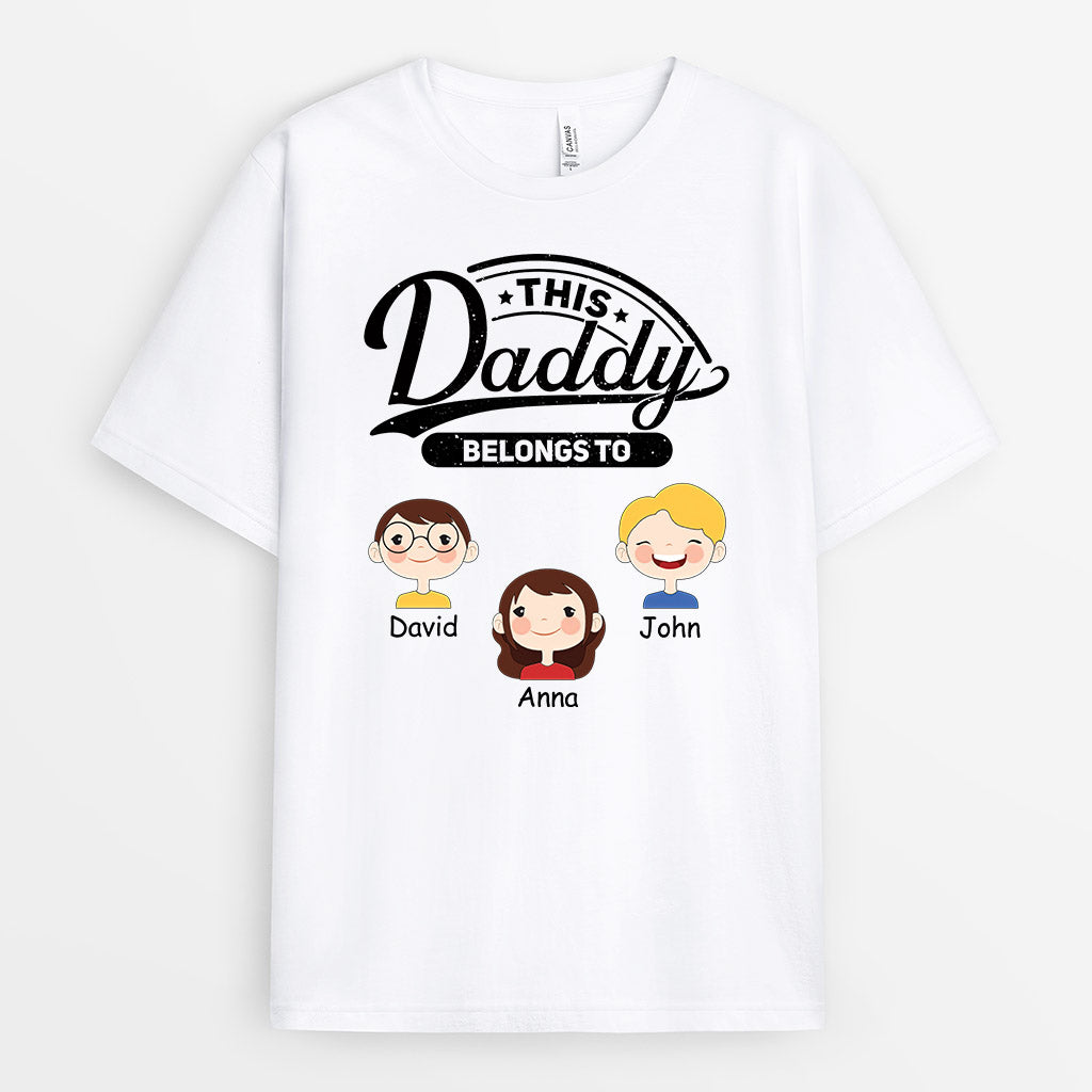 Personalised This Daddy/Grandad Belongs To T-shirt