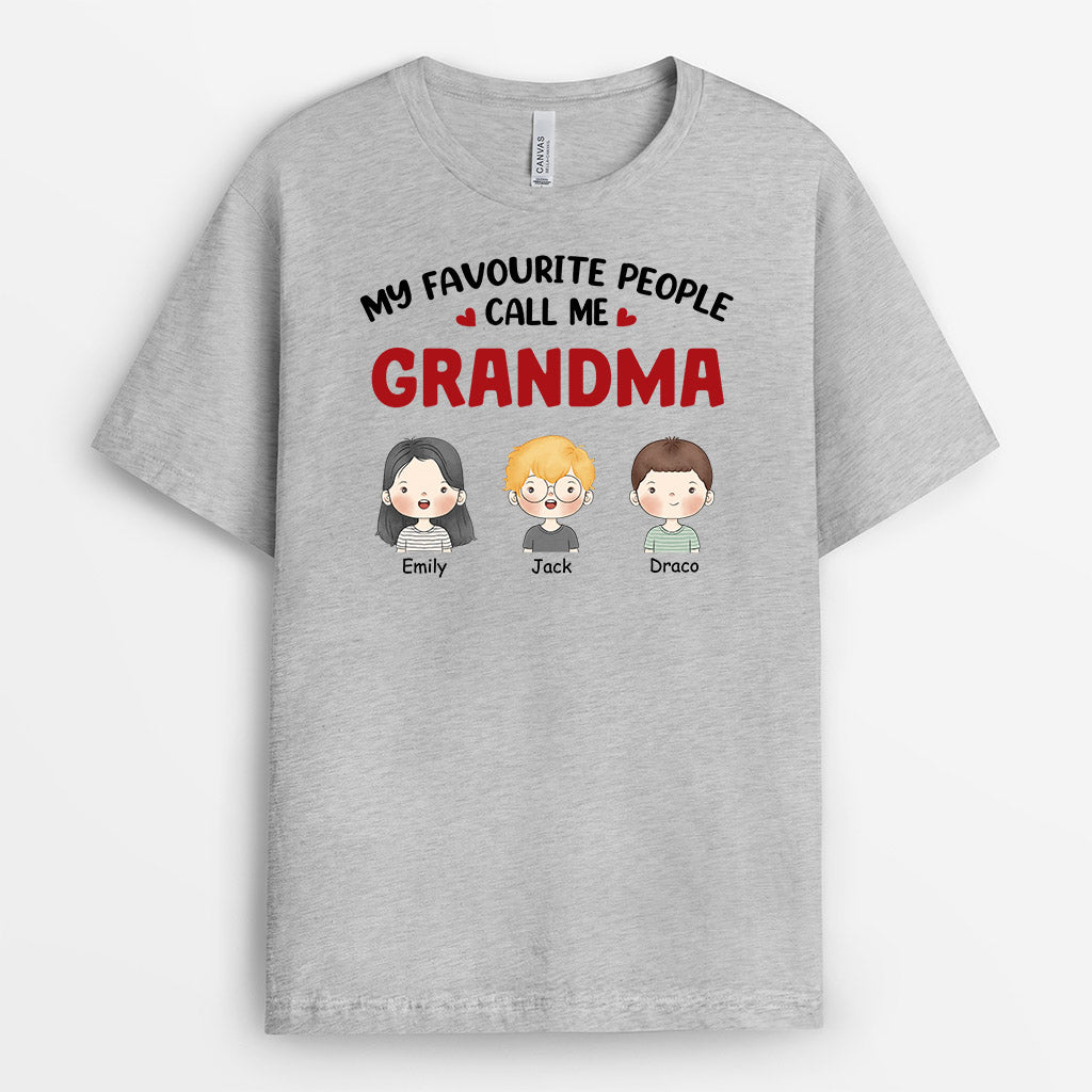 Personalised My Favourite People Call Me Mummy/Grandma T-shirt