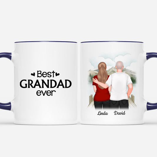 0860MUK2 Personalised Mugs Gifts Father Grandad Dad