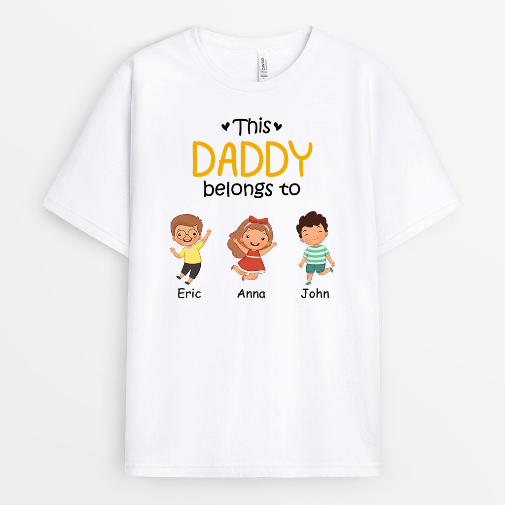 Personalised This Daddy/Grandad Belongs To T-shirt