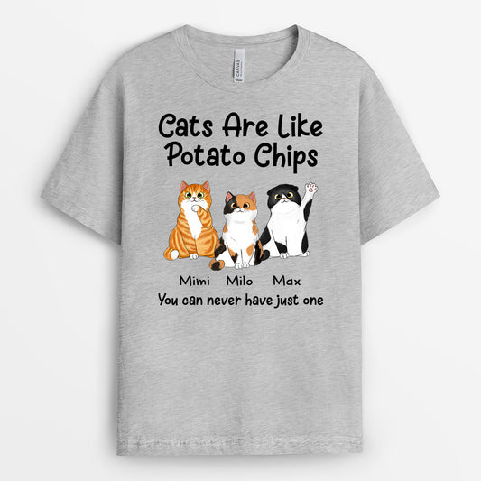 0874AUK2 Personalised T shirts Gifts Cat Cat Lovers