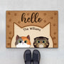 0875DUK1 Personalised Door Mats Gifts Cat Cat Lovers