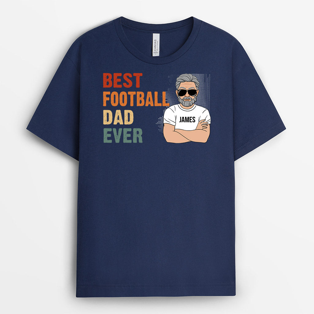 Best Football Dad Ever - Personalised Gifts | T-shirts for Dad/Grandad