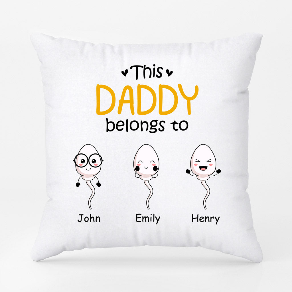 Personalised This Daddy/Grandad Belongs To Pillow