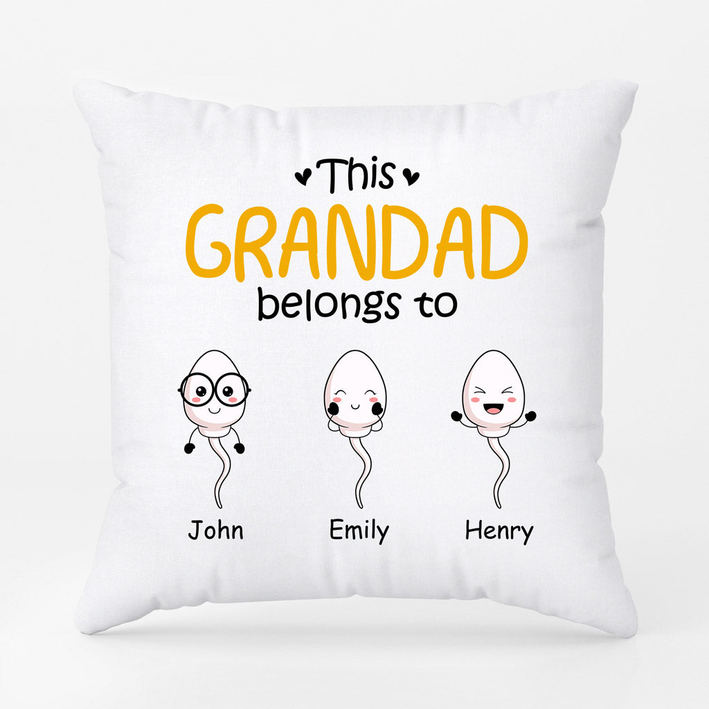 Personalised This Daddy/Grandad Belongs To Pillow