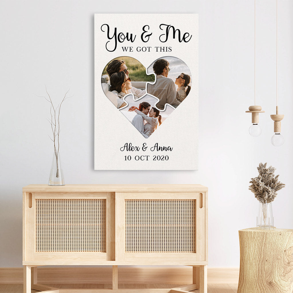 0889CUK3 Personalised Canvas Gifts Beach Couple