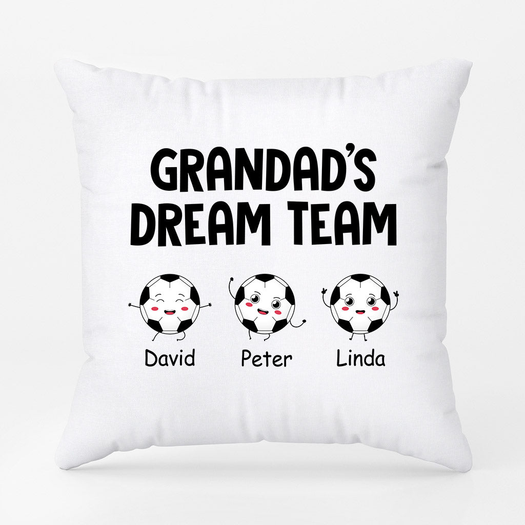 Grandad/Daddy's Dream Team - Personalised Gifts | Pillows for Grandad/Dad