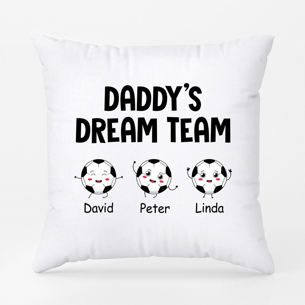 Grandad/Daddy's Dream Team - Personalised Gifts | Pillows for Grandad/Dad