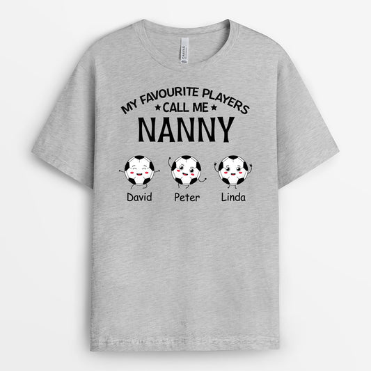 0894AUK1 Personalised T shirts Gifts Football Grandma Mum