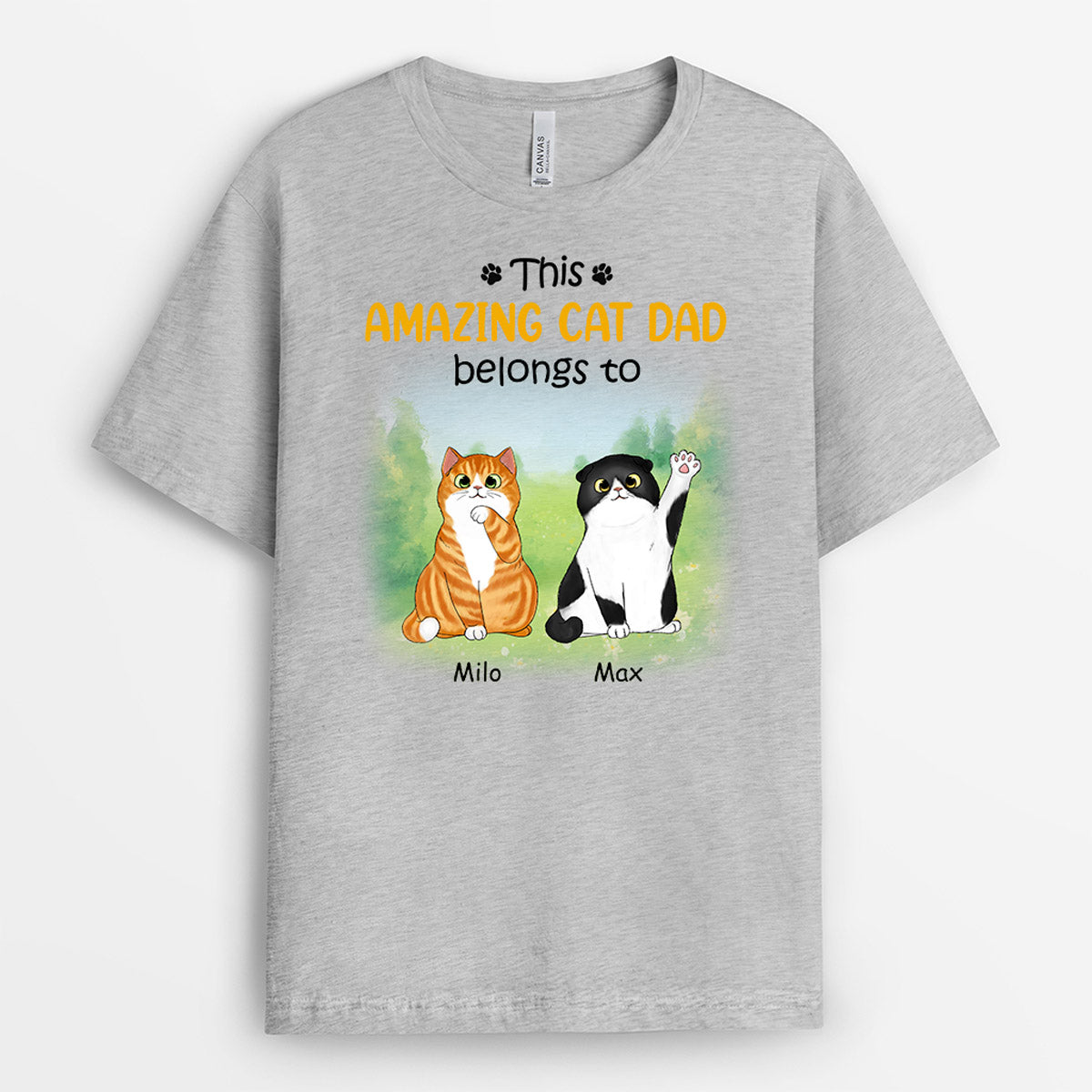 This Amazing Cat Dad Belongs To - Personalised Gifts | T-shirts for Cat Lovers