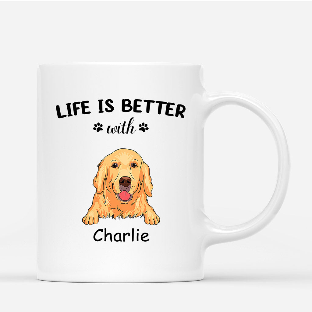 Life Is Better With - Personalised Gifts | Mugs for Dog Lovers