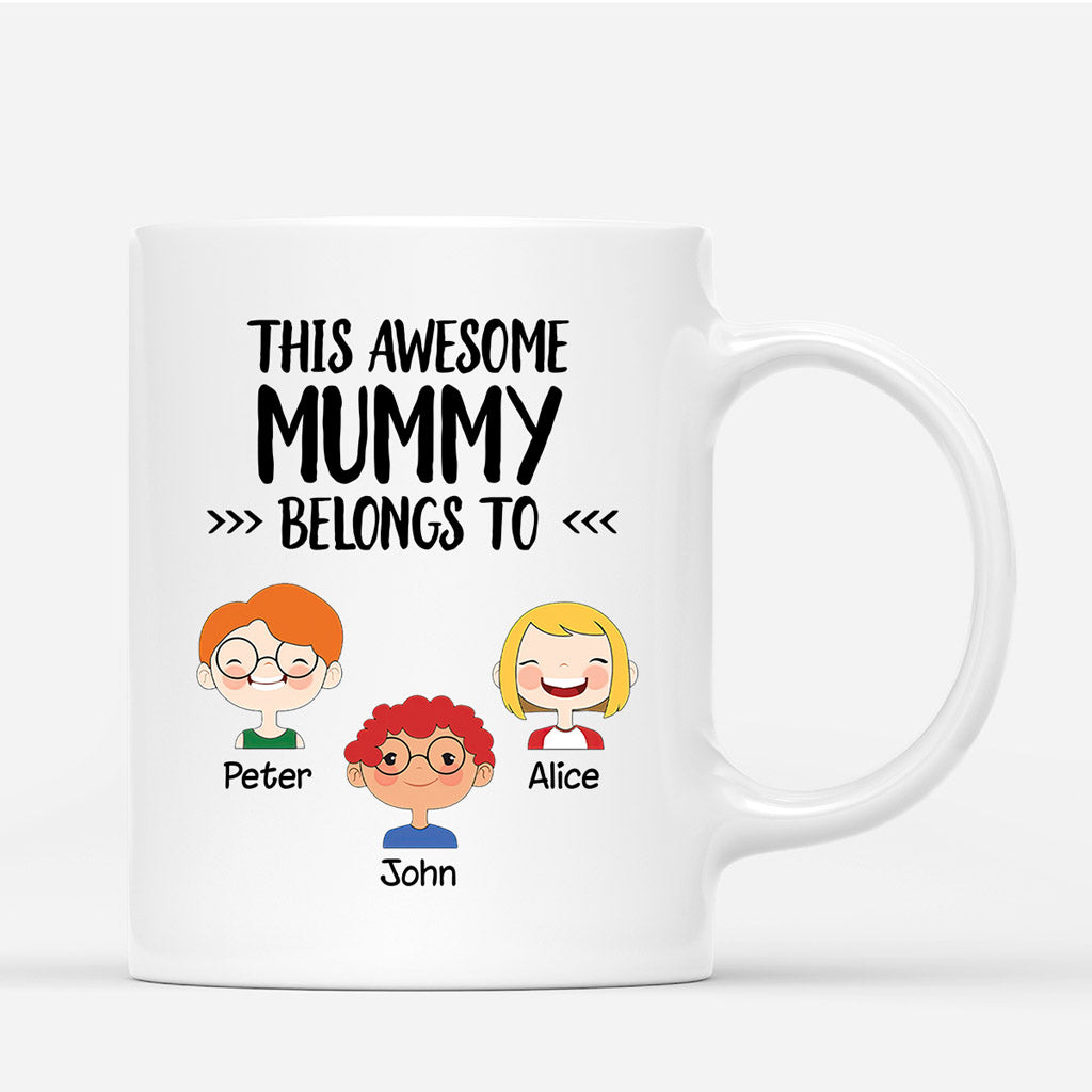 This Awesome Mummy Belongs To - Personalised Gifts | Mugs for Grandma