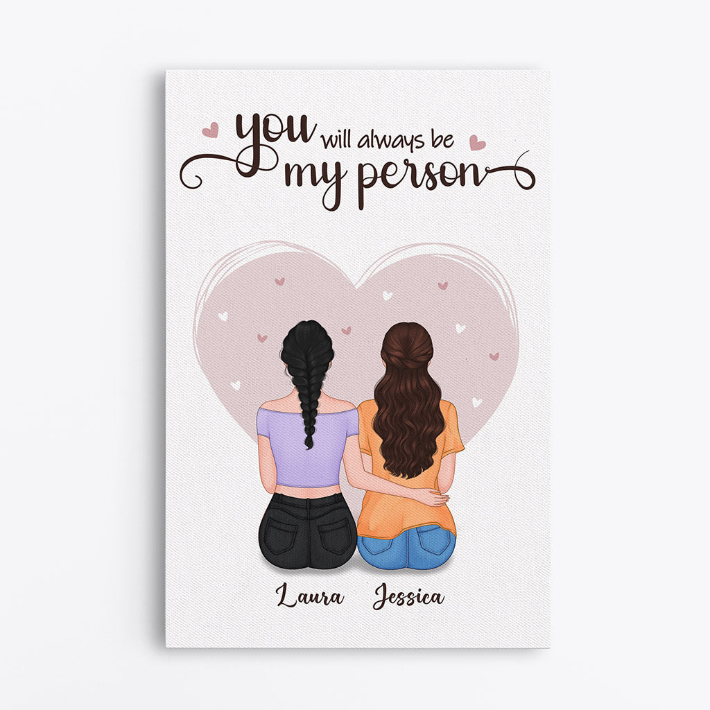 You Will Always Be My Person - Personalised Gifts | Canvas for Besties/Best Friends