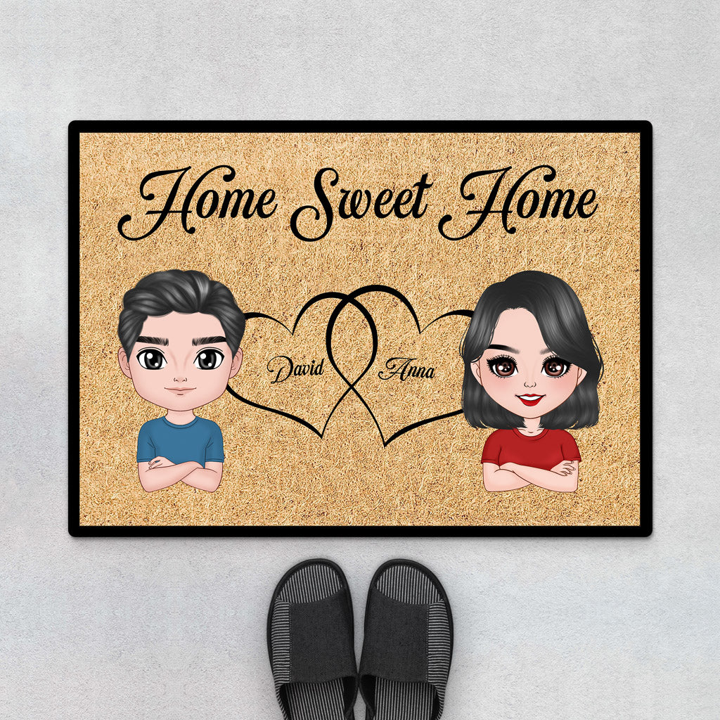 Home Sweet Home - Personalised Gifts | Door mats for Couples/Lovers