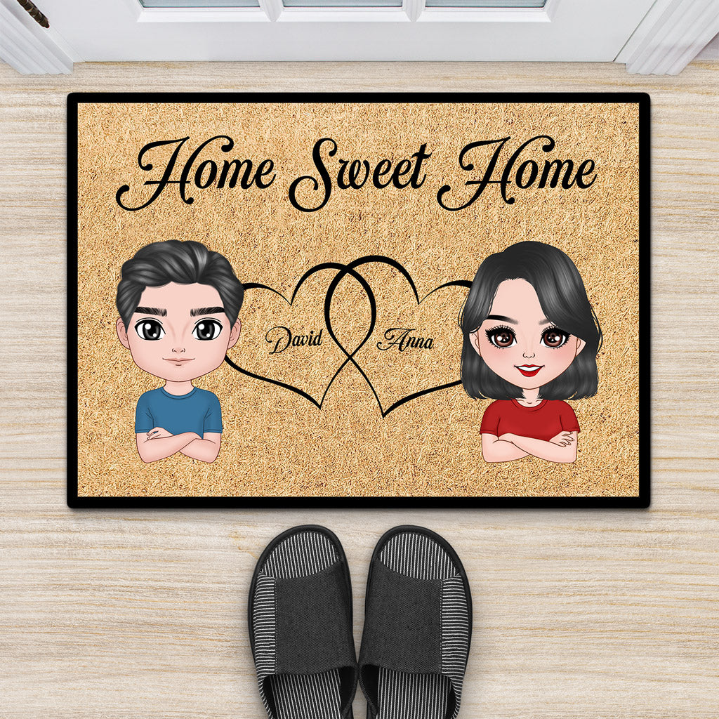 Home Sweet Home - Personalised Gifts | Door mats for Couples/Lovers