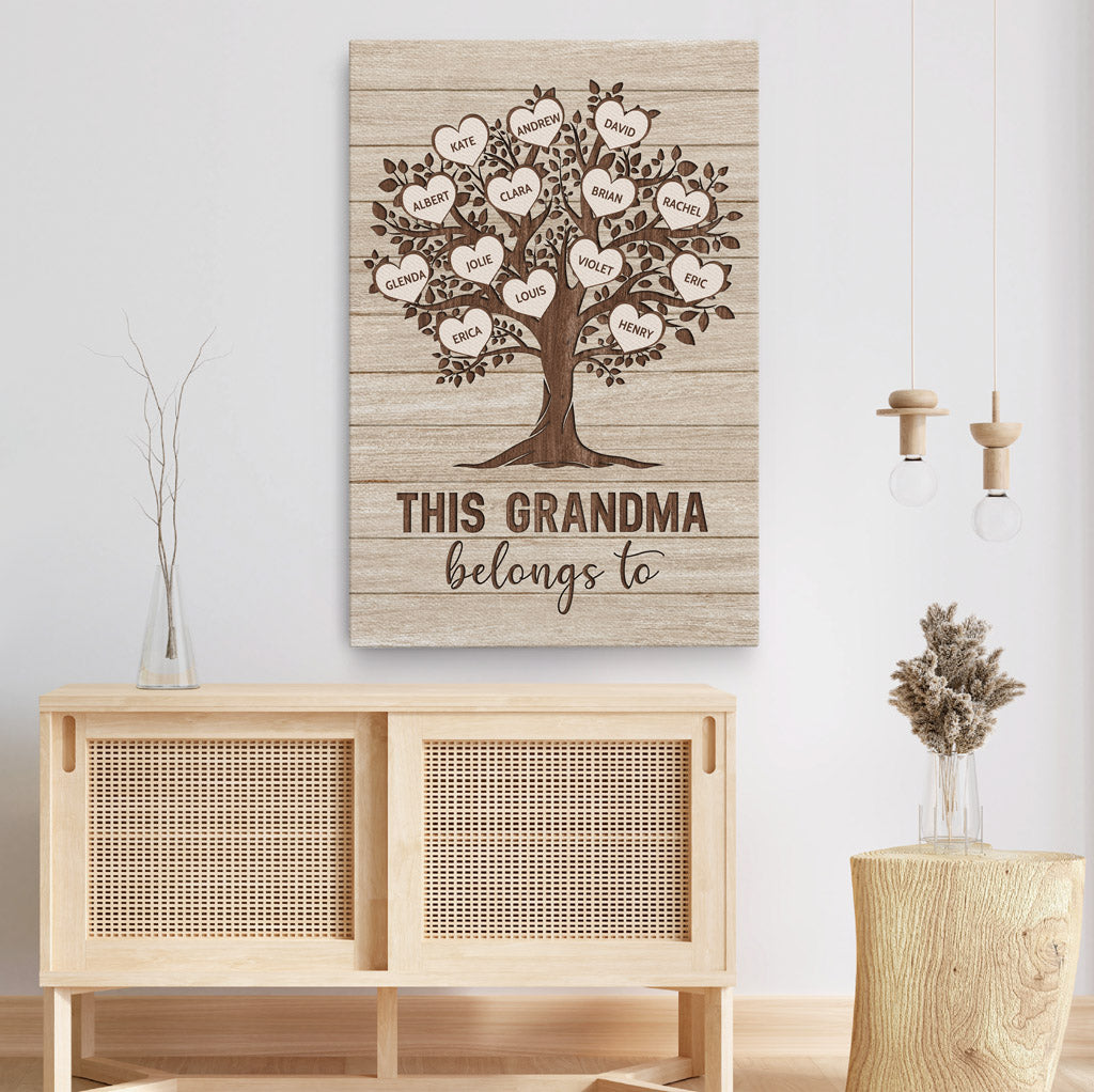 This Grandma Belongs To - Personalised Gifts | Canvas for Grandma/Grandad